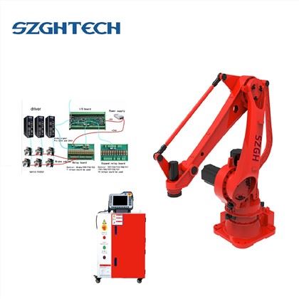 New Arrival material handing equipment manipulator 6 axis industrial robot arm for sale with great price 
SZGH-B1500-C-4 is our General-purpose Series robot arm,can be do 750mm-2950mm reaching ;widely used for Materials handling, parts transfer, machine management, testing, gluing, &assembly ; with favorable price, wide application, safe and efficient, is a product worth having ,It is a light-weight body with a suitable arm length and a moderate load weight, reaching out to customers